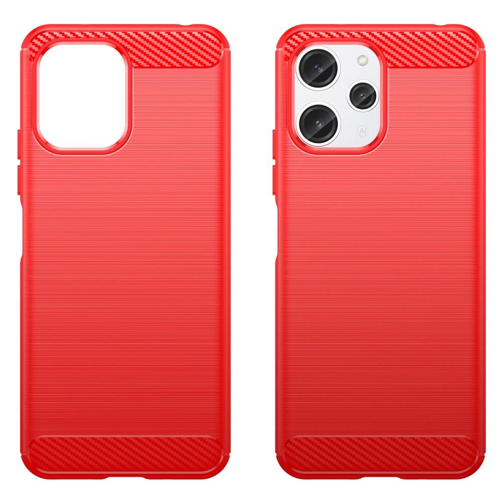 Carbon odolný gélový obal na Xiaomi Redmi 12 4G/5G - červený