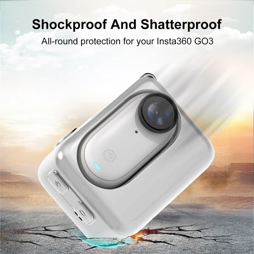 Silikónový ochranný obal PULUZ pre nabíjacie puzdro Insta360 GO 3 / GO 3S – biely