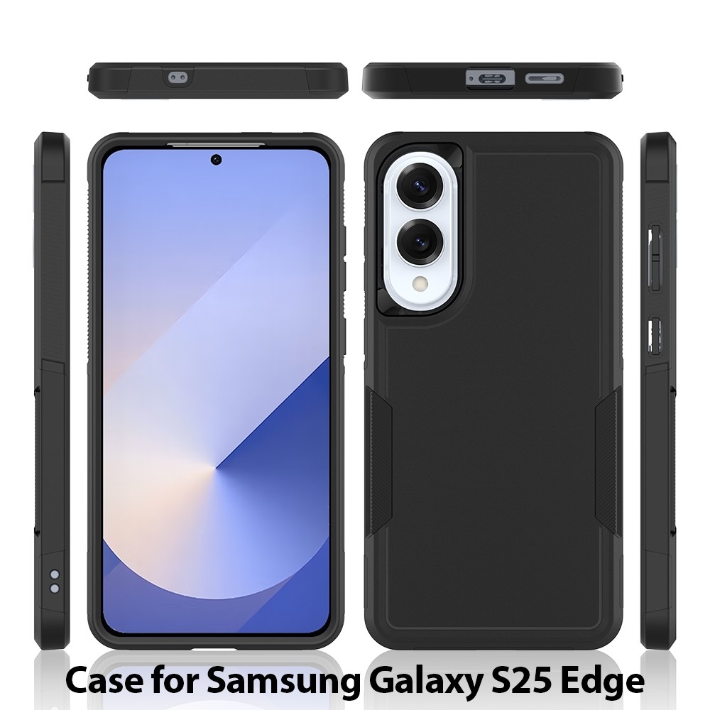 Shocky odolný kryt na Samsung Galaxy S25 Edge - čierny