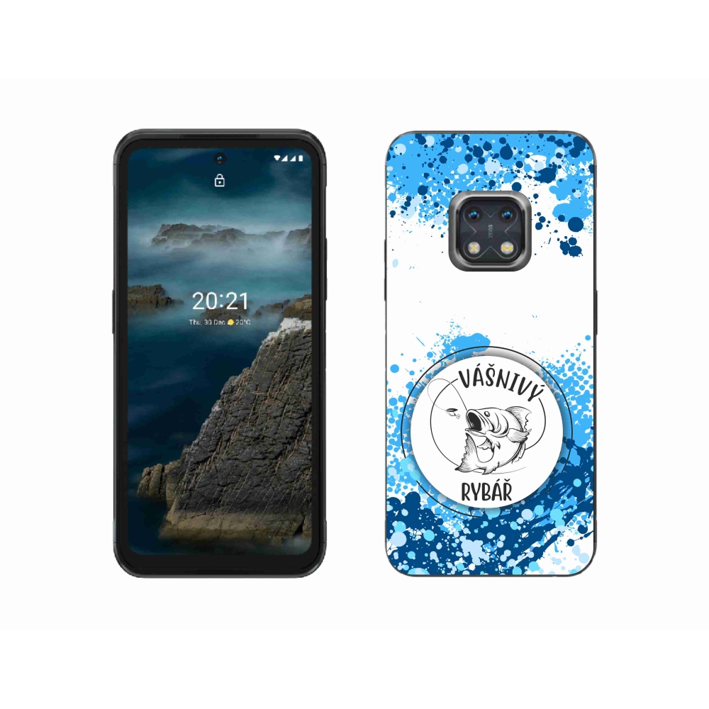 Gélový kryt mmCase na Nokia XR20 - vášnivý rybár biele pozadie