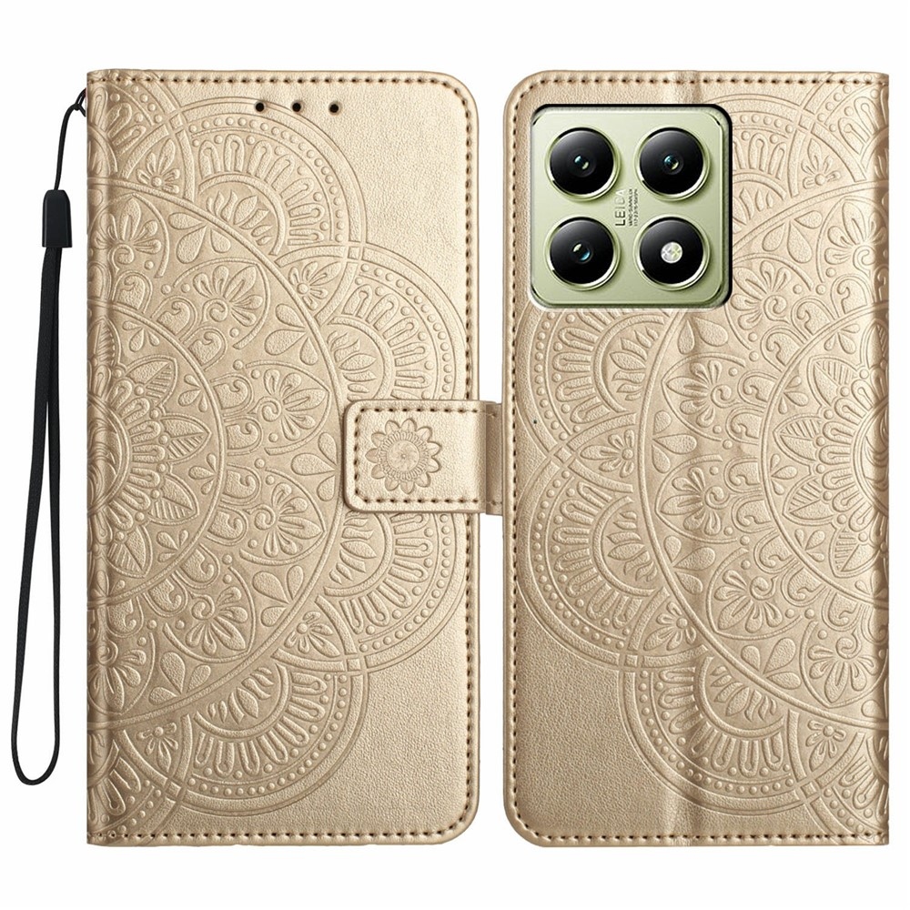 Mandala knižkové púzdro na Xiaomi 15T Pro - zlaté