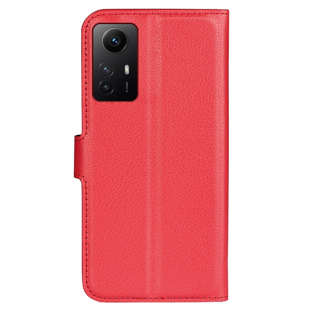 Litchi knižkové puzdro na Xiaomi Redmi Note 12S - červené