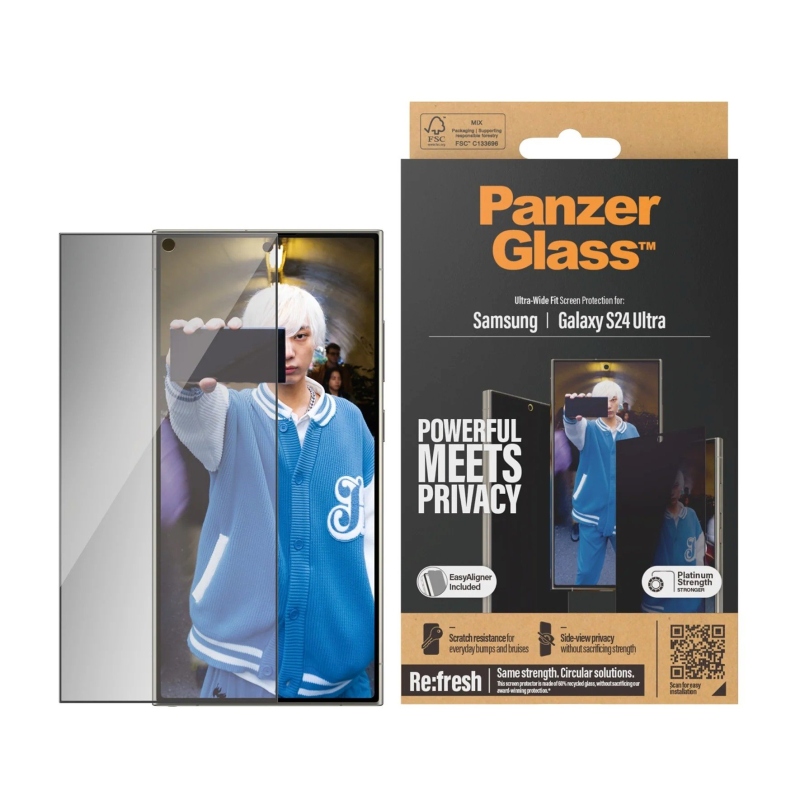 PanzerGlass Privacy Tvrdené sklo UWF pre Samsung Galaxy S24 Ultra Black