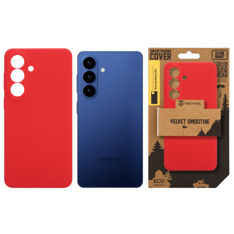 Taktický zamatový kryt Smoothie pre Samsung Galaxy S26+ Chilli