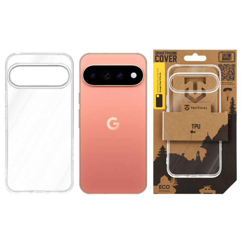 Taktické TPU puzdro pre Google Pixel 11 Pro XL – priehľadné