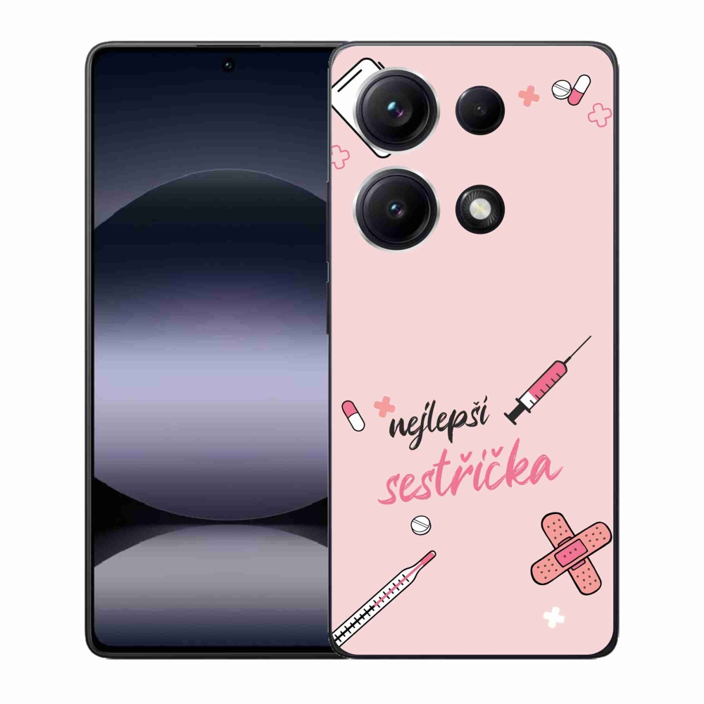 Gélový kryt mmCase na Xiaomi Redmi Note 14S - najlepšia sestrička ružové pozadie