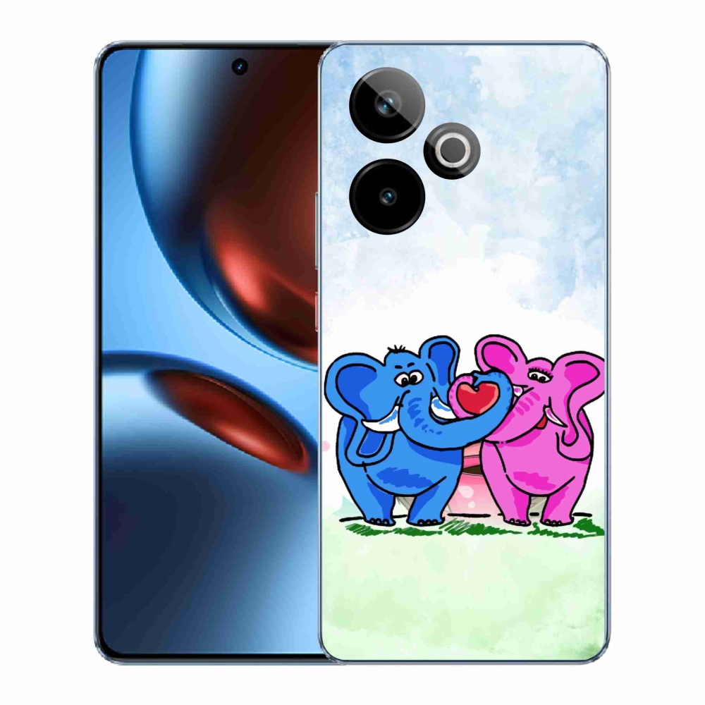 Gélový kryt mmCase na Realme GT 7 5G/GT 7T 5G - zamilovaní slony