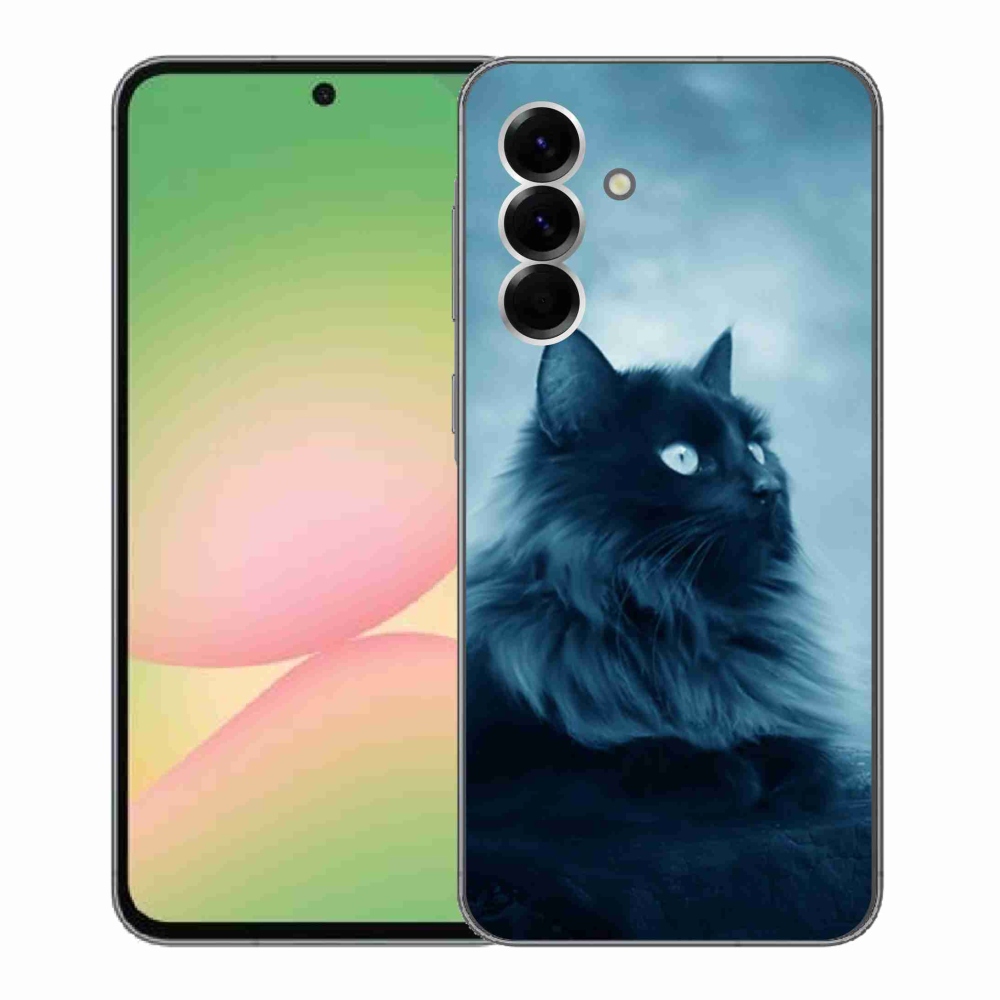 Gélový kryt mmCase na Samsung Galaxy A56 5G - čierna mačka 1