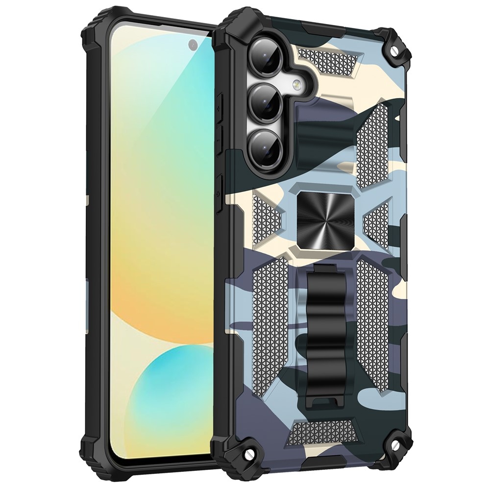 Camouflage odolný kryt na Samsung Galaxy A17 5G/A26 5G - svetlomodrý