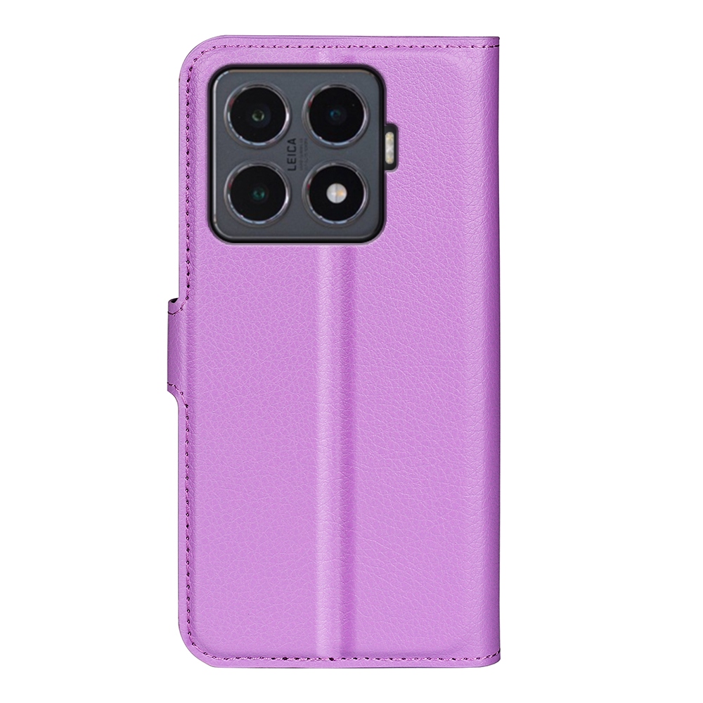 Litchi knižkové puzdro na Xiaomi 15T Pro - fialové
