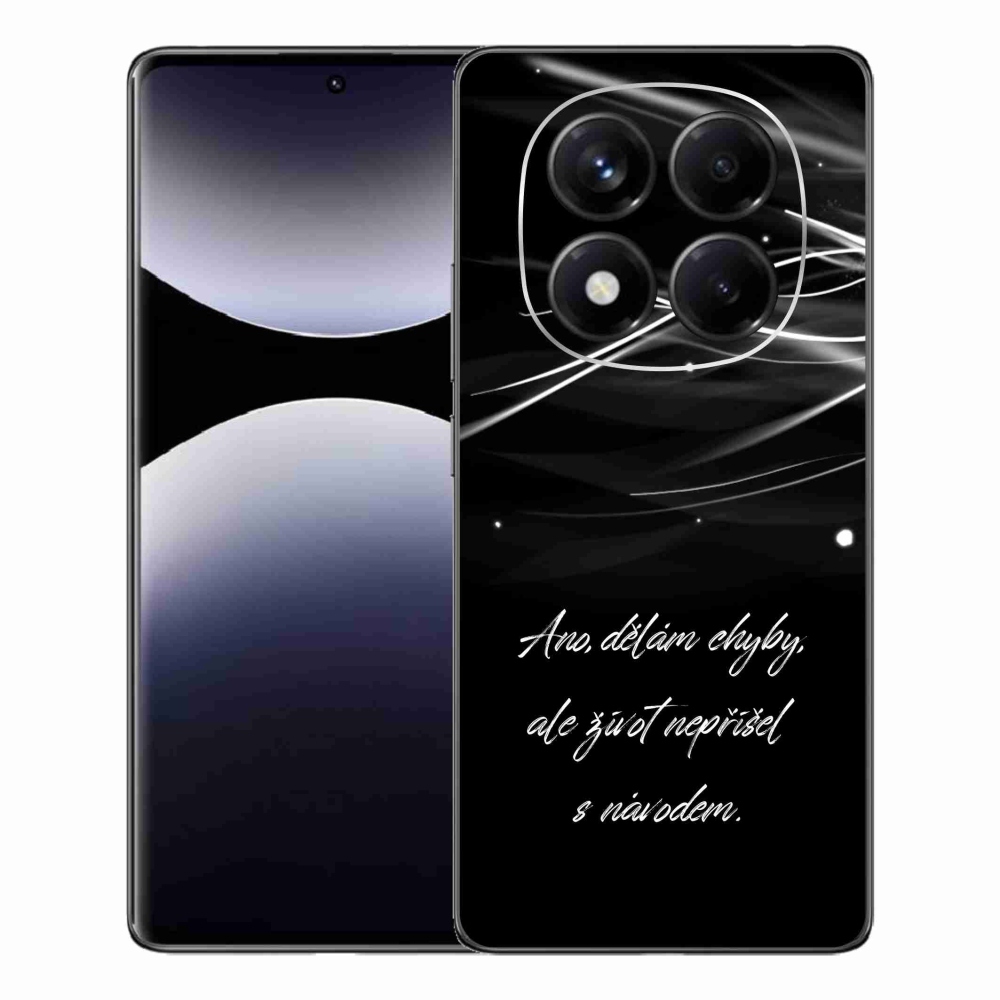 Gélový kryt mmCase na Xiaomi Redmi Note 14 Pro - citát čierne pozadie
