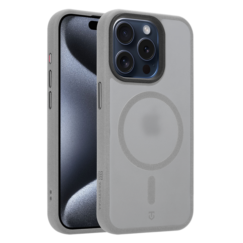 Tactical MagForce Hypersand puzdro pre Apple iPhone 15 Pro, svetlošedé