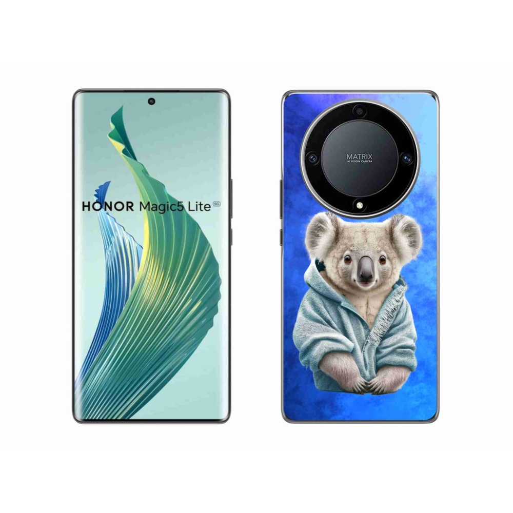 Gélový kryt mmCase na Honor Magic 5 Lite 5G - koala vo svetri