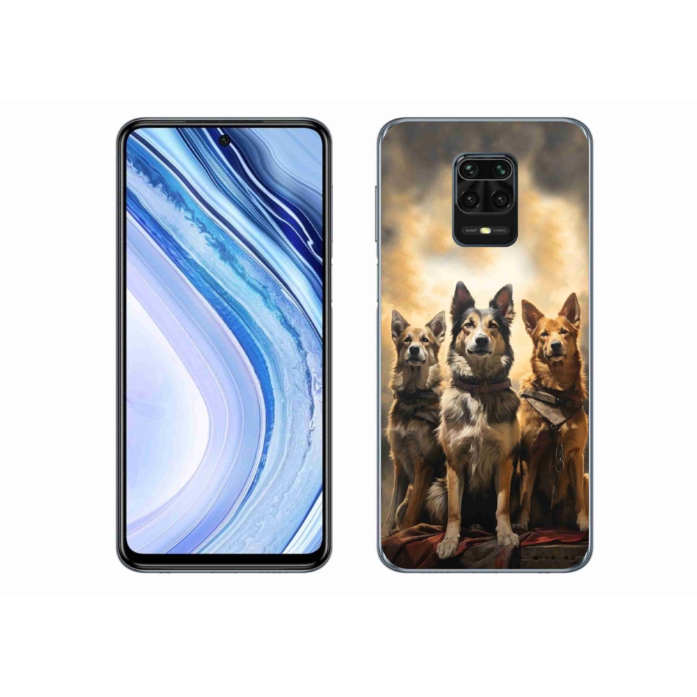 Gélový kryt mmCase na Xiaomi Redmi Note 9S - tri psy