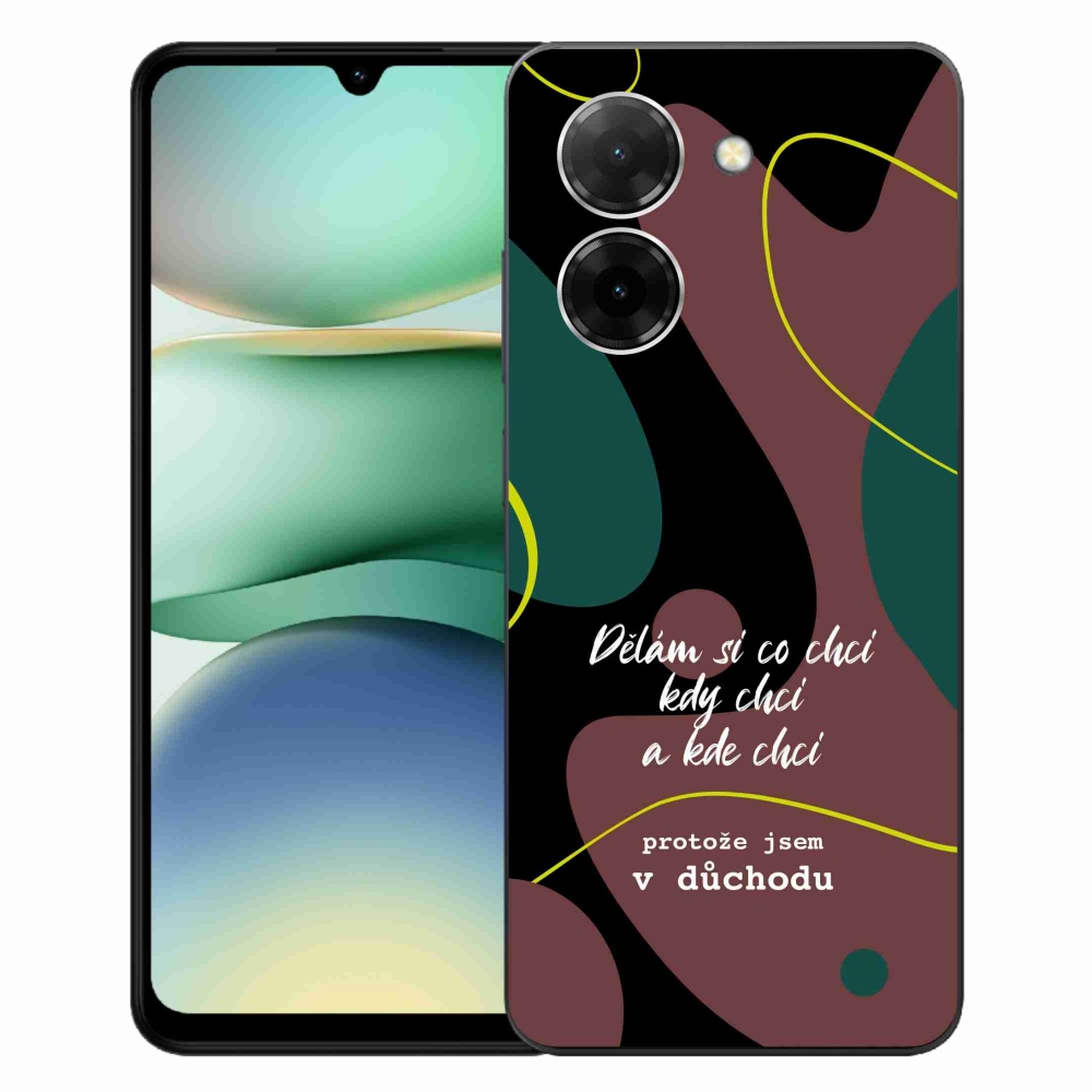Gélový kryt mmCase na Xiaomi Redmi A5 (173.45x79.35x8.45mm) - vtipný text 10 čierne pozadie