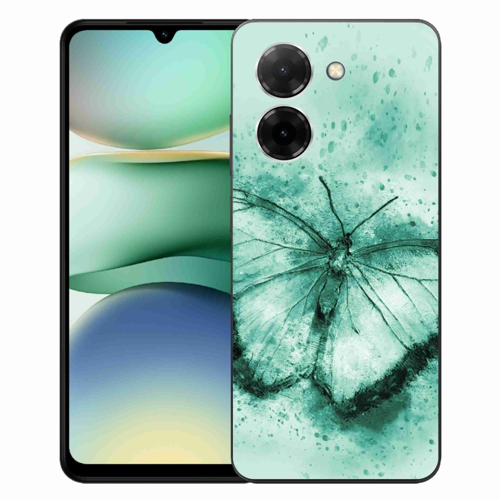 Gélový kryt mmCase na Xiaomi Redmi A5 (171.7x77.8x8.3mm) - zelený motýľ