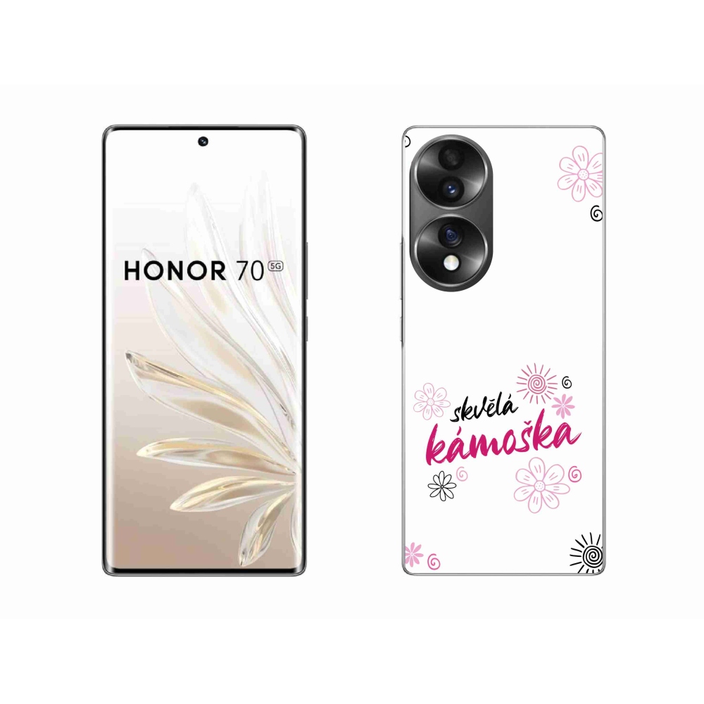 Gélový kryt mmCase na Honor 70 - skvelá kamoška biele pozadie