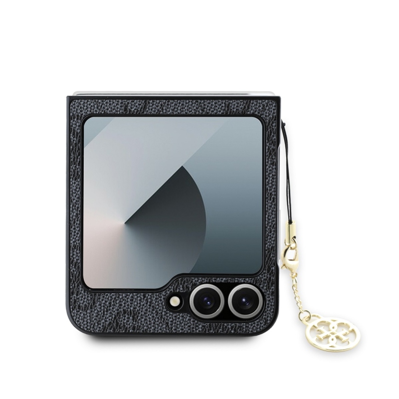 Guess 4G Charm Zadný Kryt pre Samsung Galaxy Z Flip 6 Grey