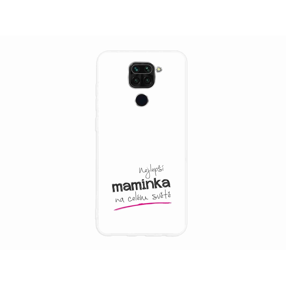 Gélový kryt mmCase na Xiaomi Redmi Note 9 - najlepšia mamička 4 biele pozadie