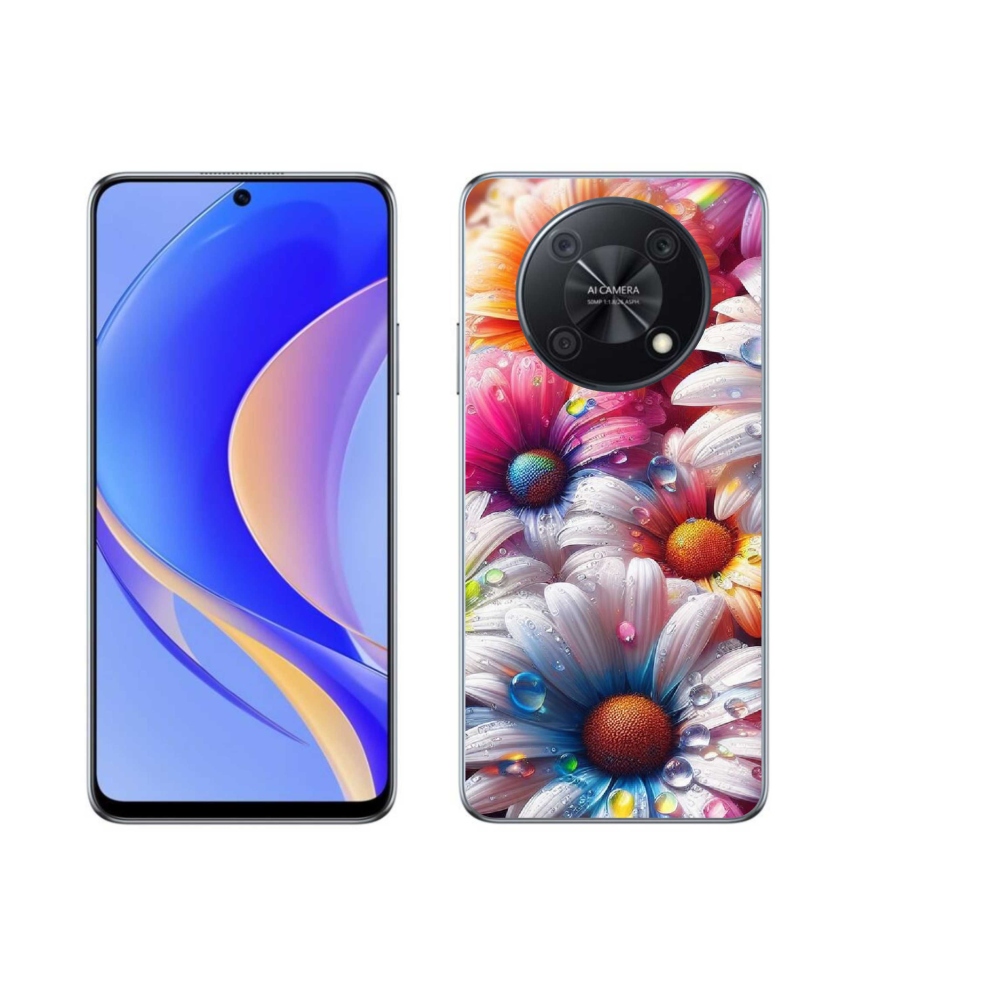 Gélový kryt mmCase na Huawei Nova Y90 - farebné margaréty