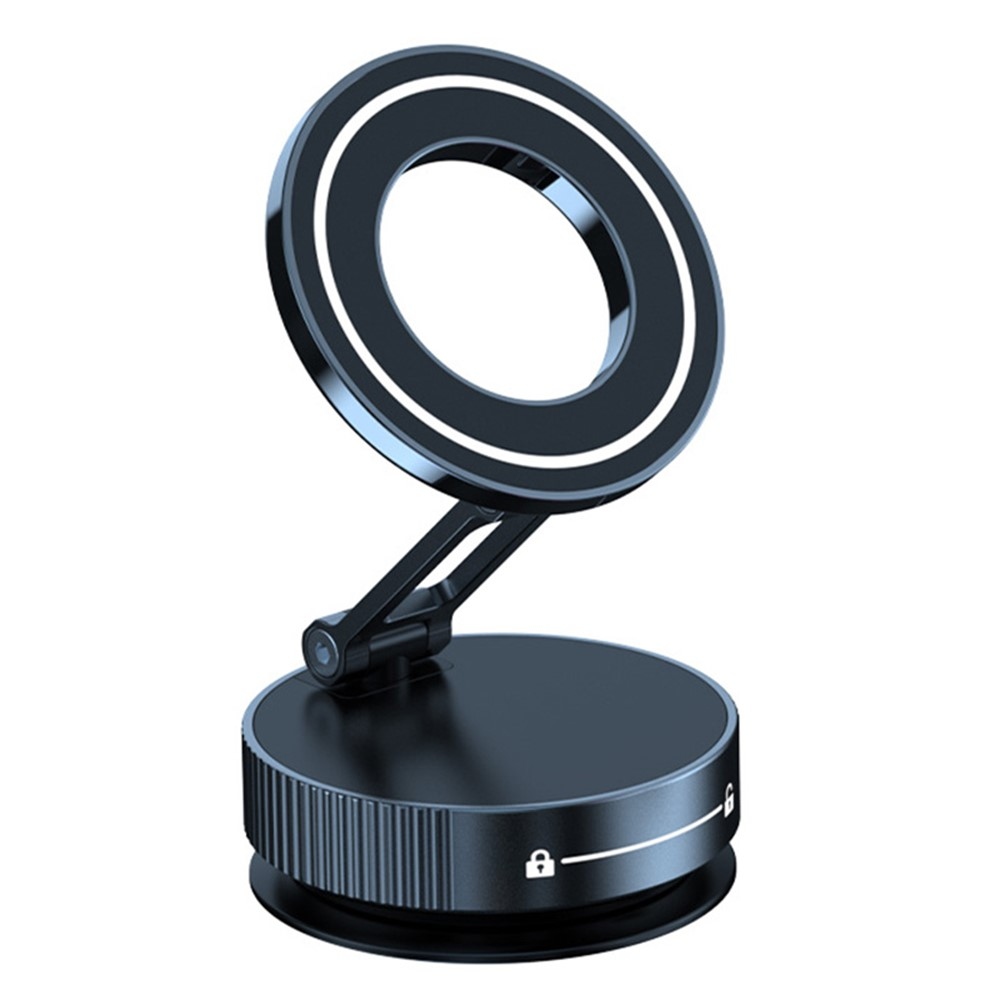 K11 skladací magnetický držiak na mobil s vákuovou prísavkou - čierny
