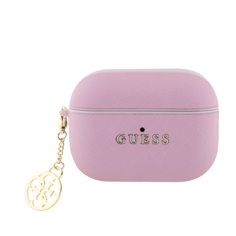Puzdro Guess Saffiano 4G Charm pre AirPods Pro 2 Pink
