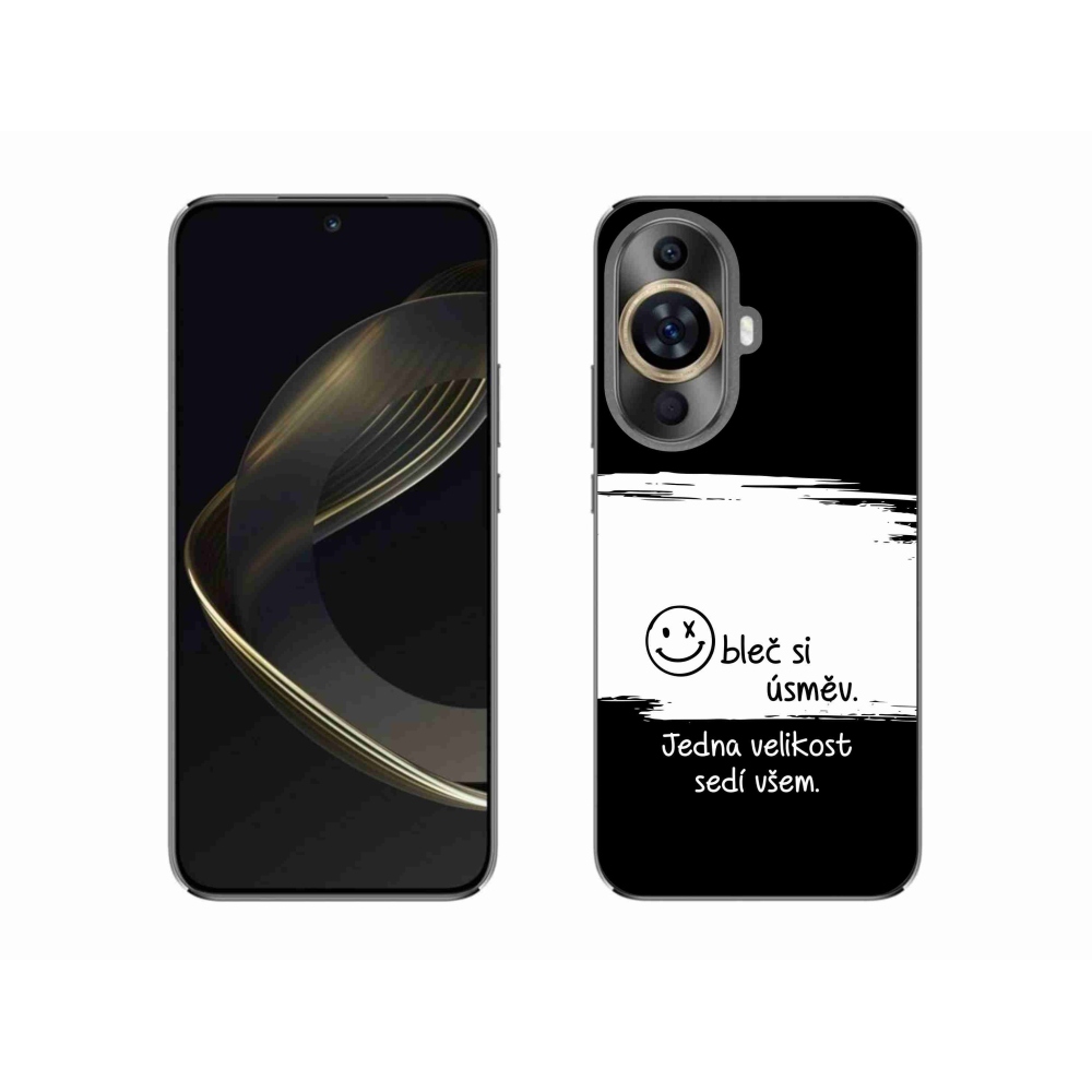 Gélový kryt mmCase na Huawei Nova 11 - vtipný text 8 bieločierne pozadie