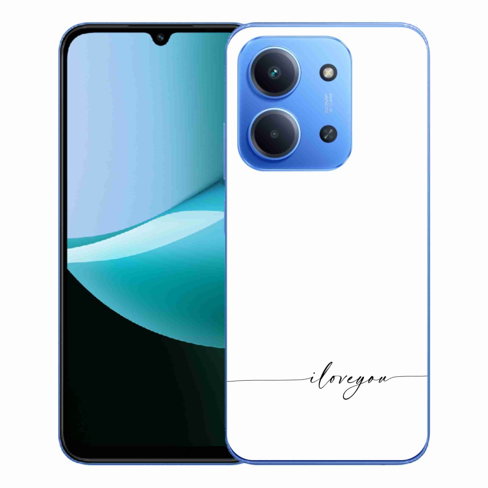 Gélový kryt mmCase na Xiaomi Redmi 15C 4G/5G (173mm) - I love you biele pozadie