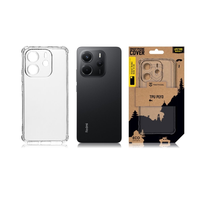 Tactical TPU Plyo Kryt pre Xiaomi Redmi Note 14 4G Transparent