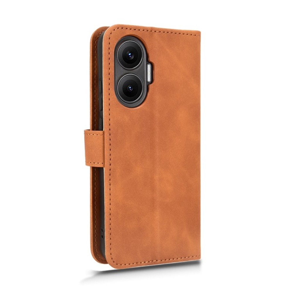 Feel knižkové púzdro na Xiaomi Poco F7 5G - hnedé