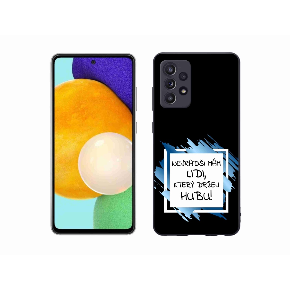 Gélový kryt mmCase na Samsung Galaxy A52s 5G - vtipný text 7 bieločierne pozadie