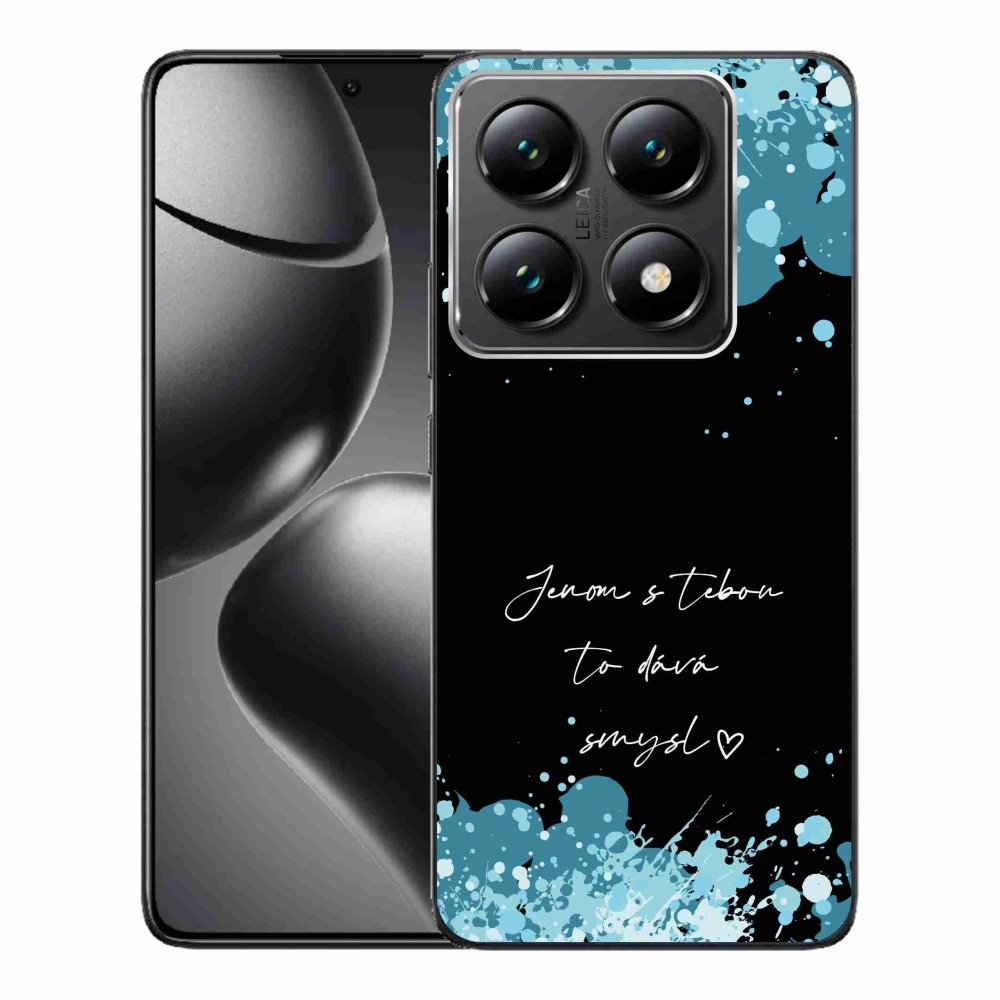 Gélový kryt mmCase na Xiaomi 14T Pro - zamilovaný text čierne pozadie