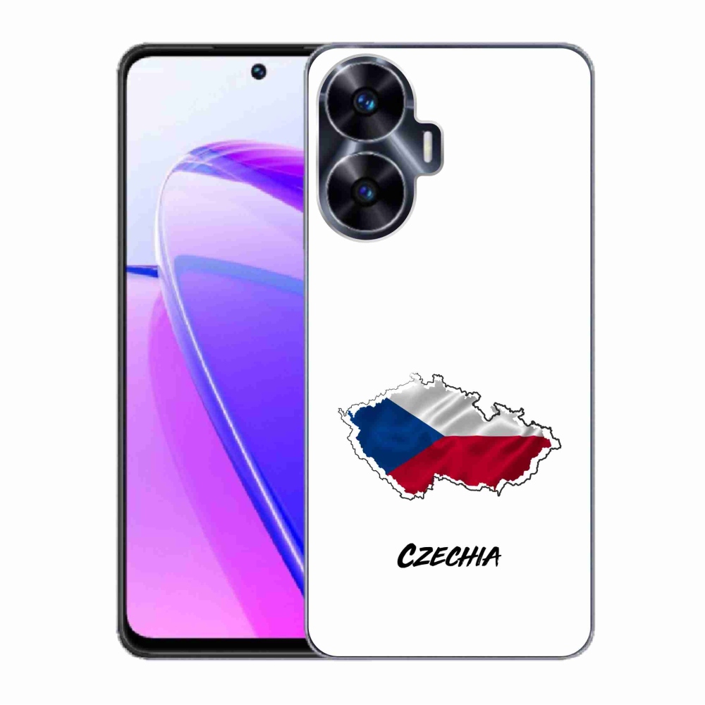 Gélový kryt mmCase na Realme C55 - Czechia biele pozadie