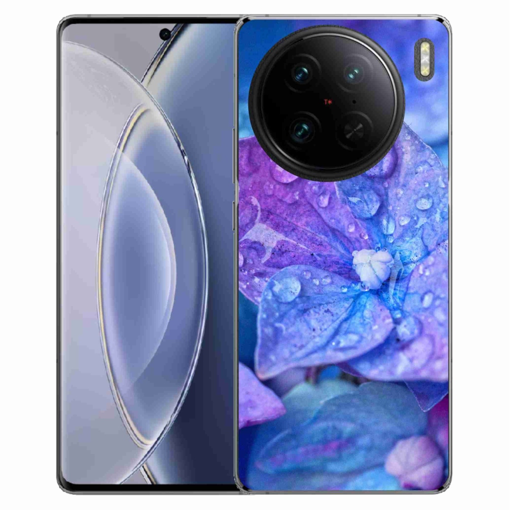 Gélový kryt mmCase na Vivo X90 Pro - fialový kvet