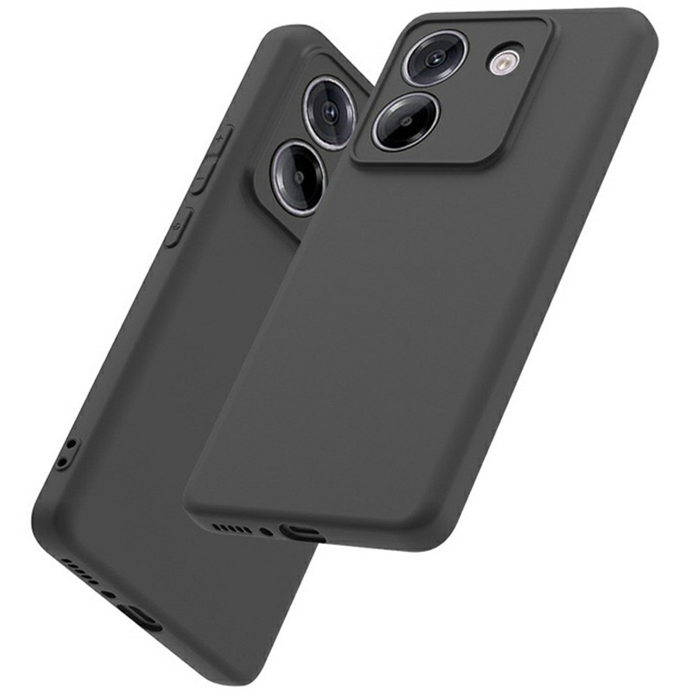 Matný gélový obal na Xiaomi Poco M7 Pro 5G - čierny