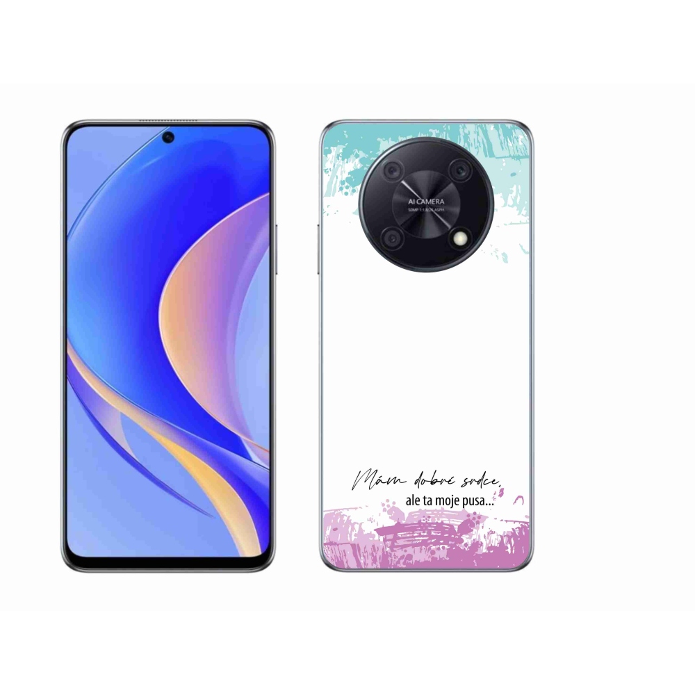 Gélový kryt mmCase na Huawei Nova Y90 - vtipný text 3 biele pozadie