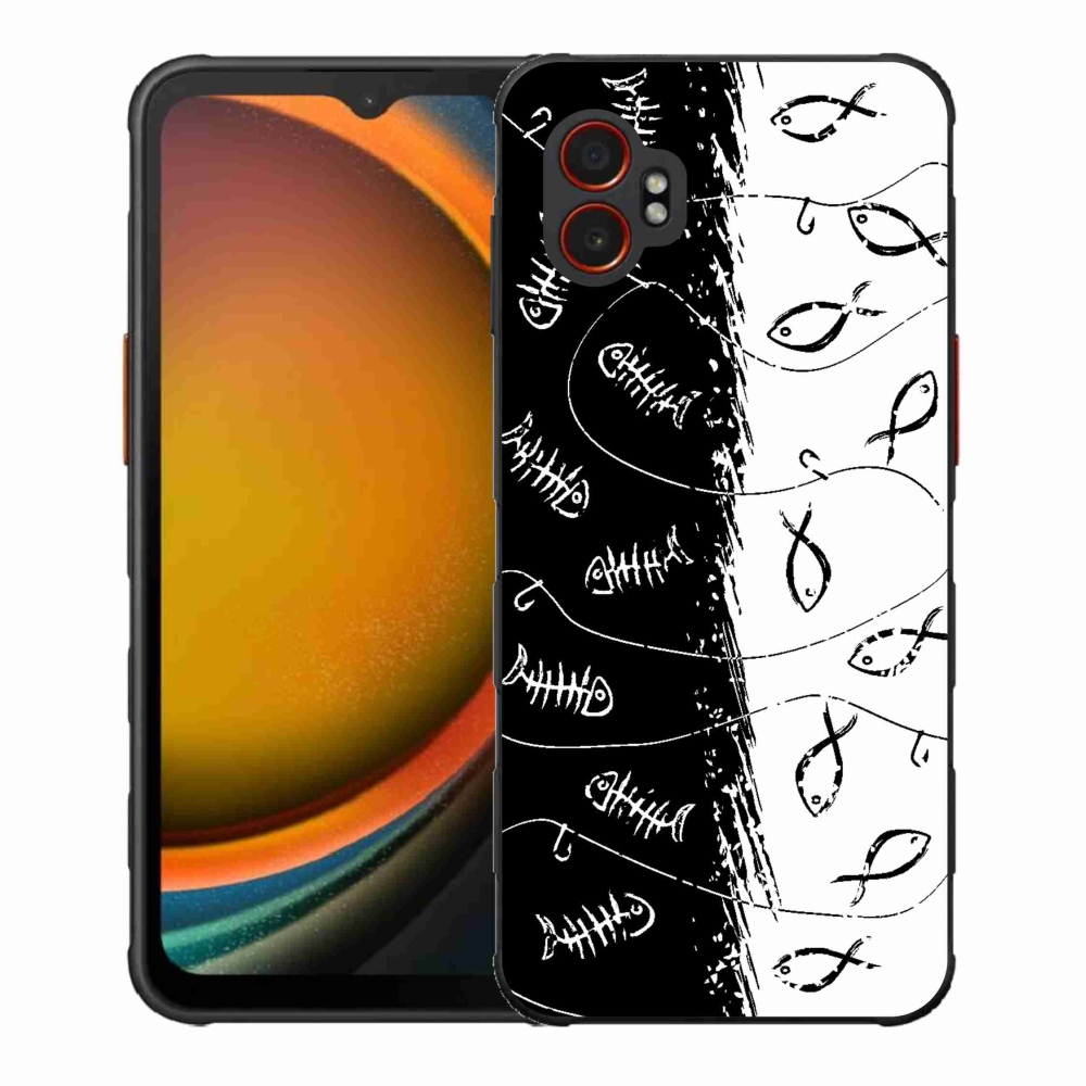 Gélový kryt mmCase na Samsung Galaxy Xcover 7 Pro - kostry a rybky