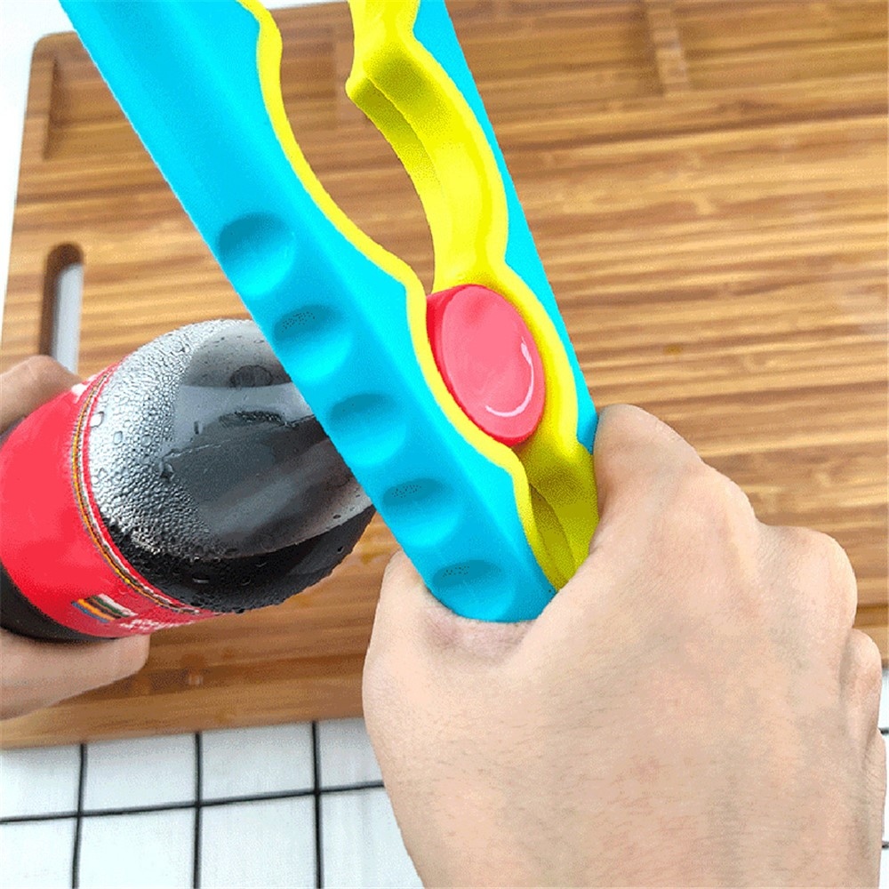 Univerzálny multifunkčný otvárač fliaš a viečok 4 v 1 zelený