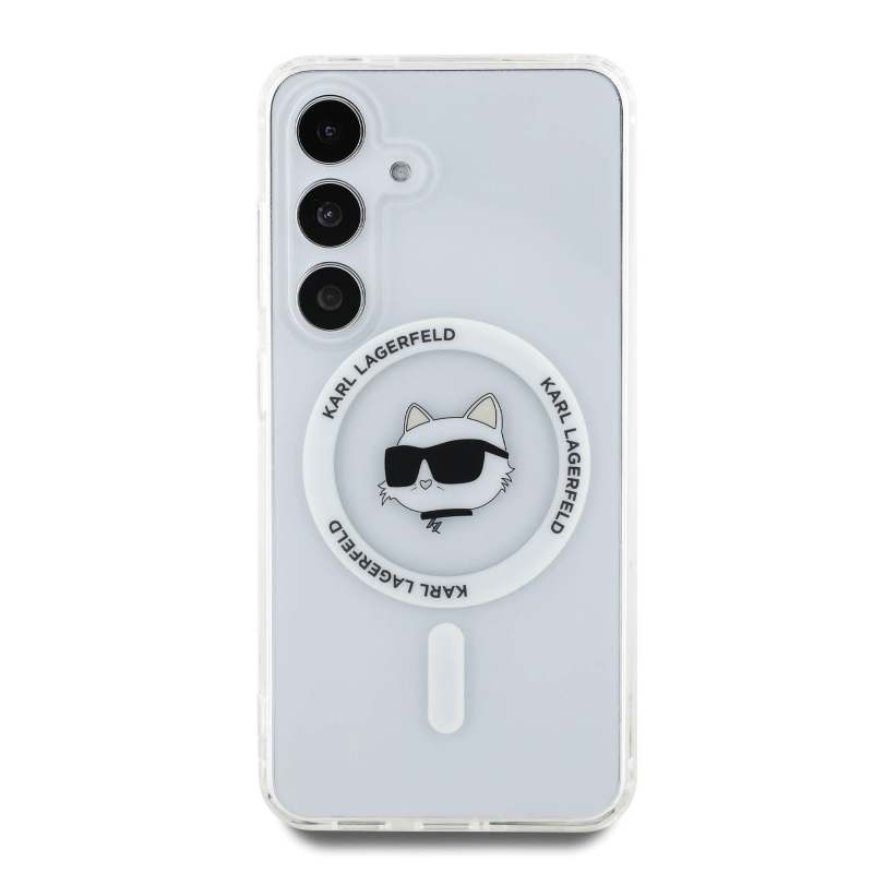 Karl Lagerfeld IML Chúpette Head MagSafe Zadný Kryt pre Samsung Galaxy S25 Transparent