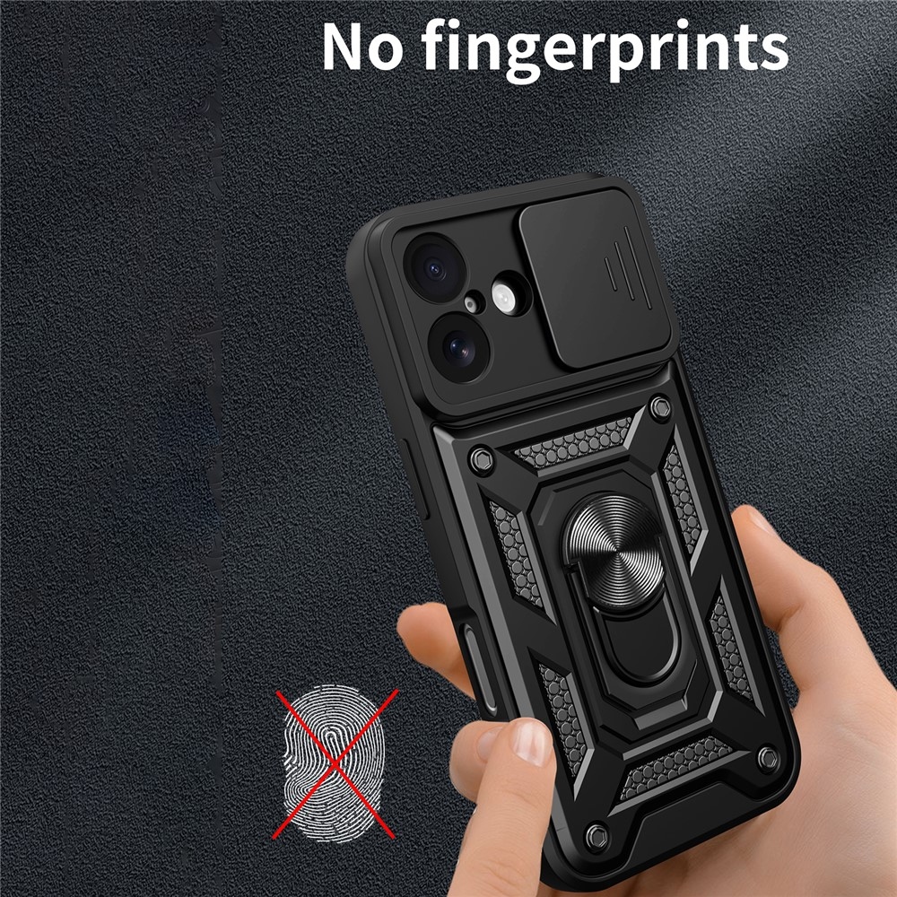 Ring odolný kryt na iPhone 17 - čierny