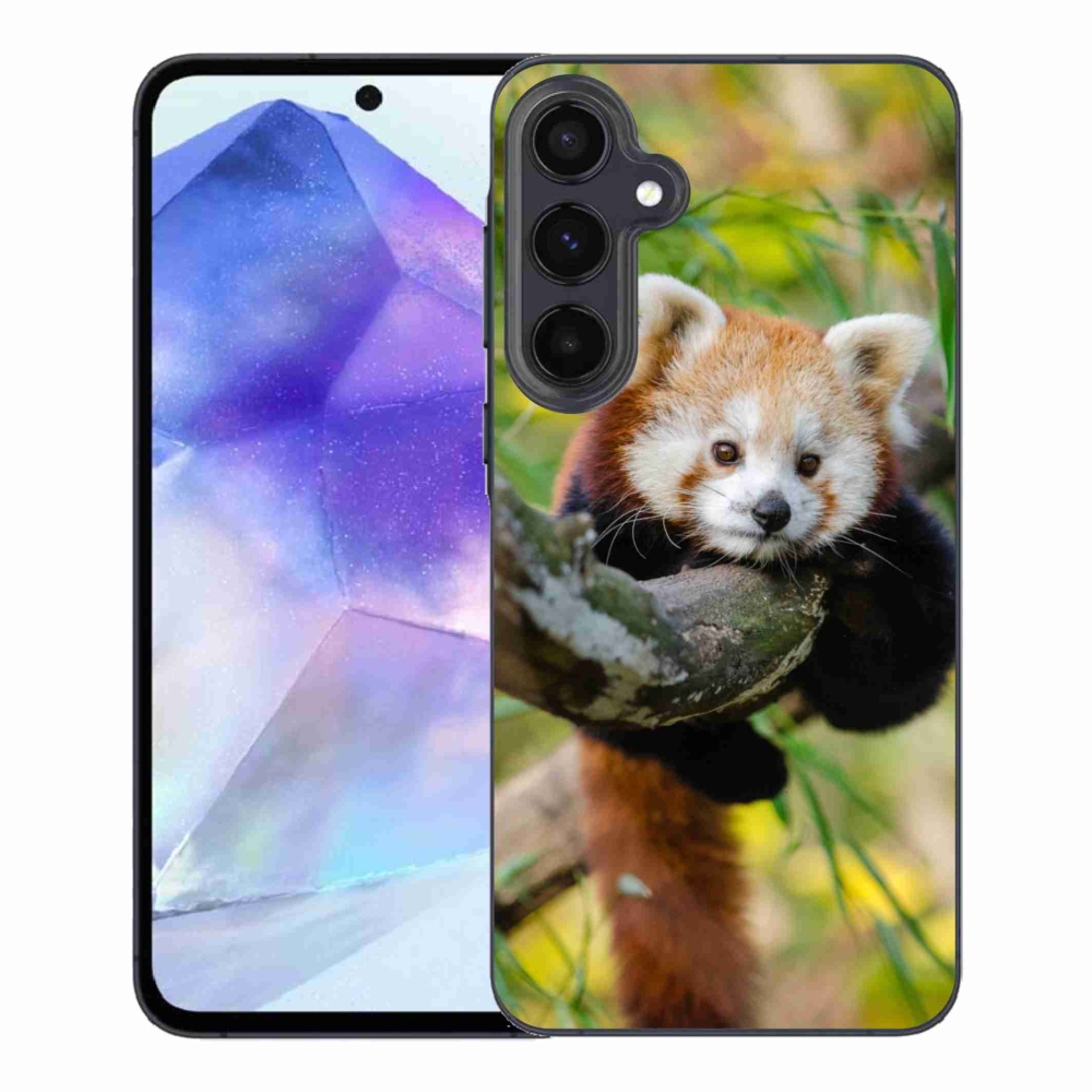 Gélový kryt mmCase na Samsung Galaxy A55 5G - panda červená