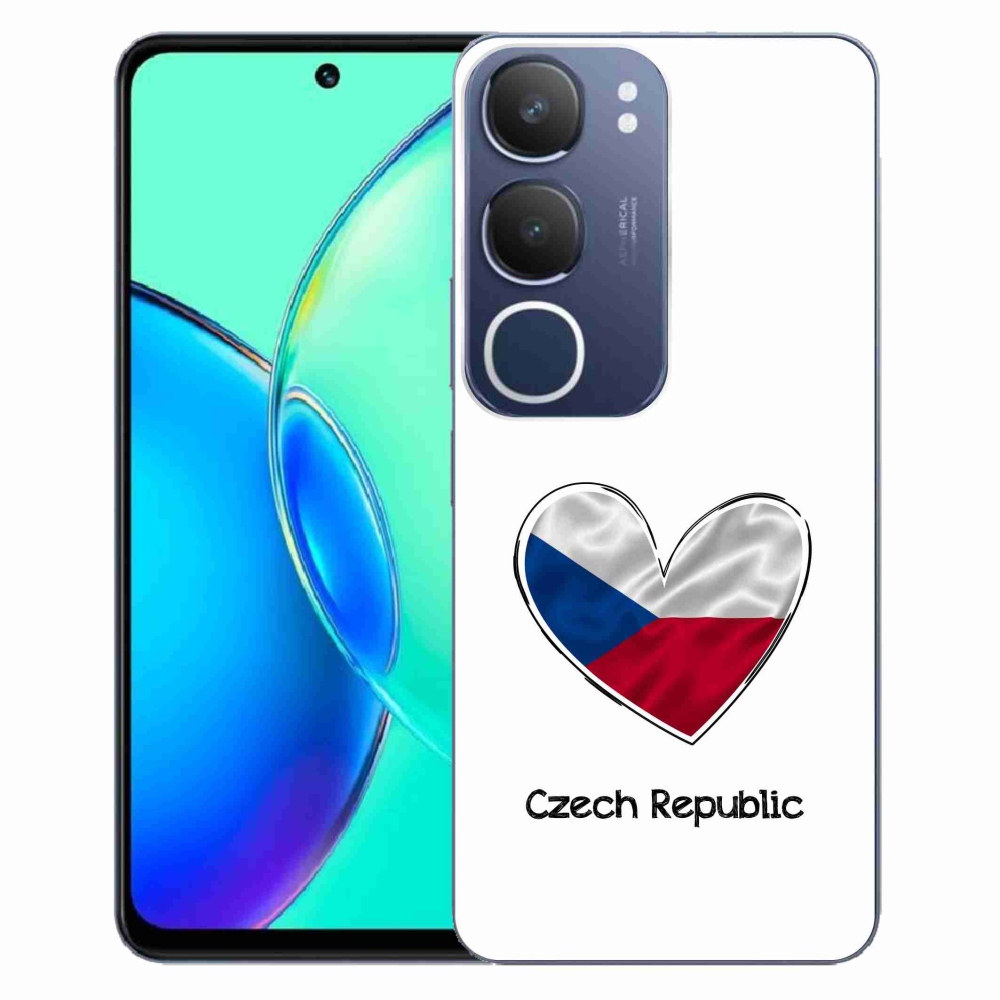 Gélový kryt mmCase na Vivo Y19s - vlajka srdca biele pozadie