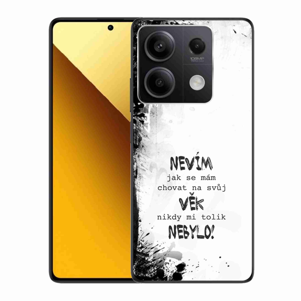 Gélový kryt mmCase na Xiaomi Redmi Note 13 5G - vtipný text 14 biele pozadie
