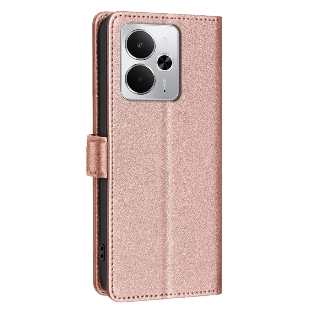 BINFEN knižkové puzdro na Realme 14 5G - ružovozlaté
