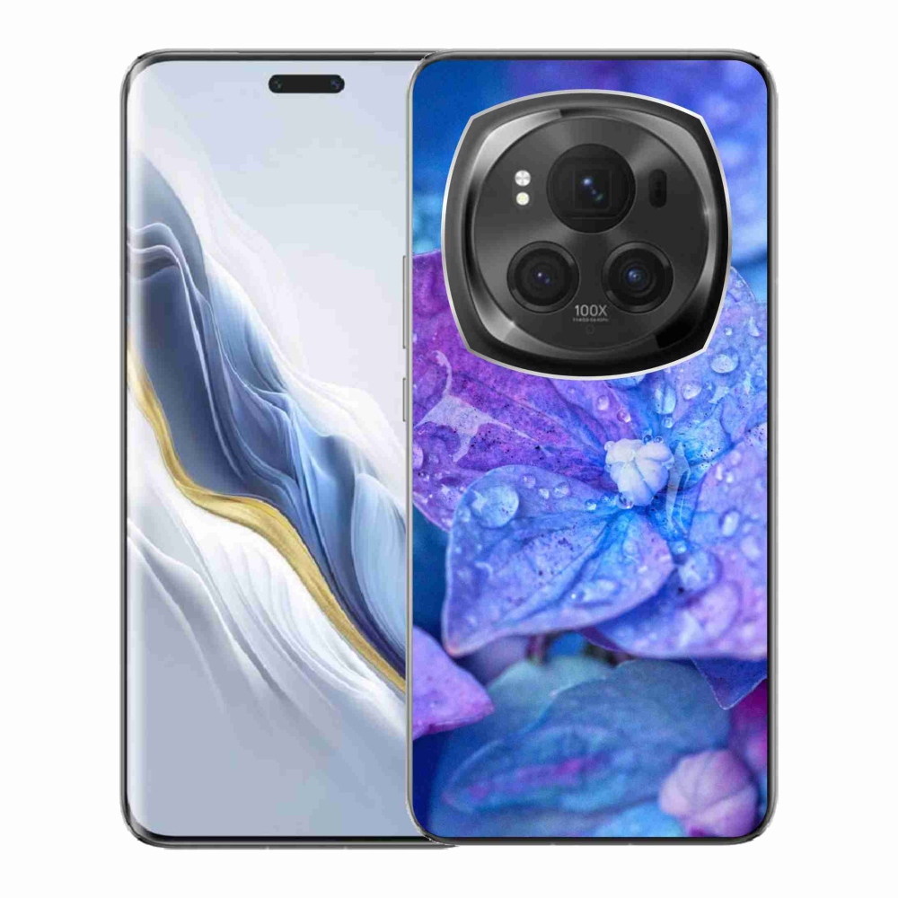 Gélový kryt mmCase na Honor Magic 6 Pro 5G - fialový kvet