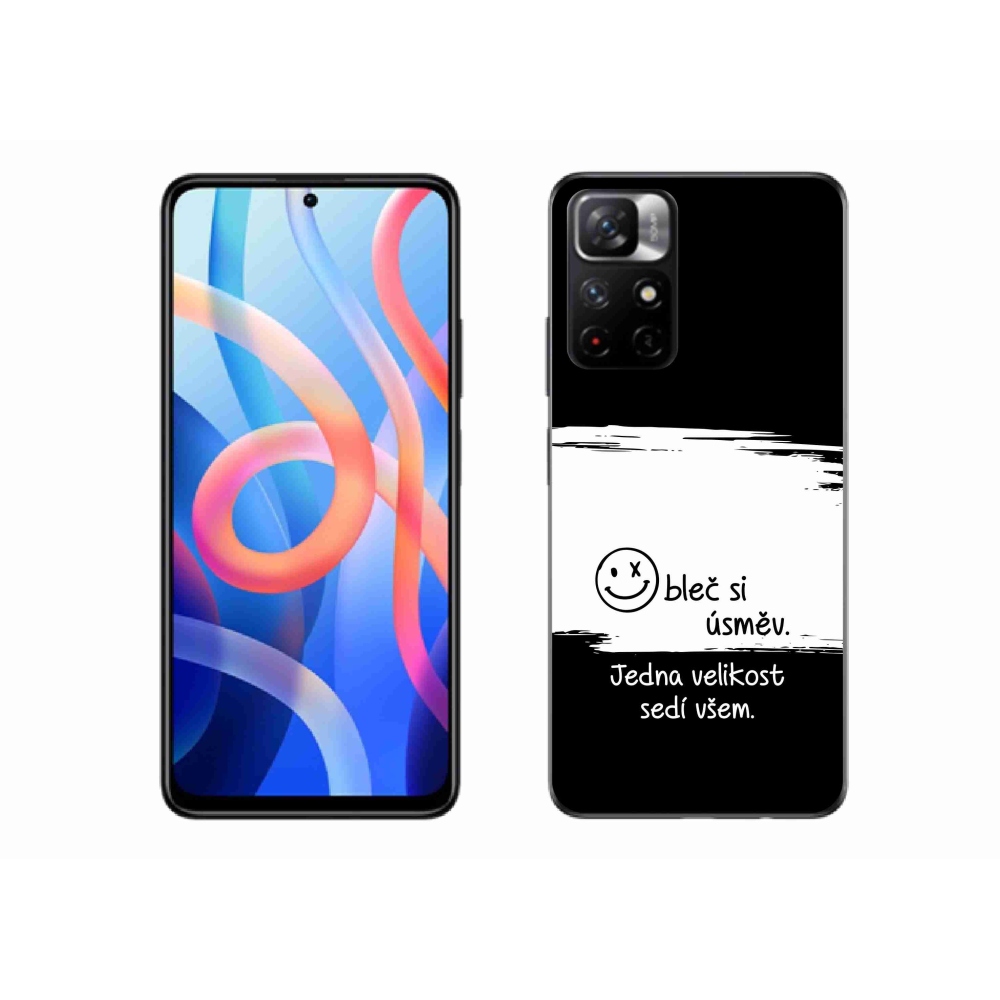 Gélový kryt mmCase na Xiaomi Redmi Note 11S 5G - vtipný text 8 bieločierne pozadie