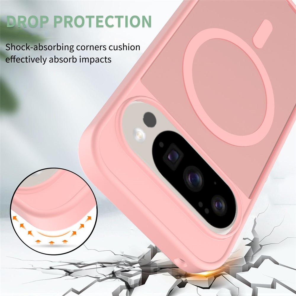 Skin gélový obal s pevným chrbtom a podporou MagSafe na Google Pixel 10 Pro/Pixel 10 - ružový