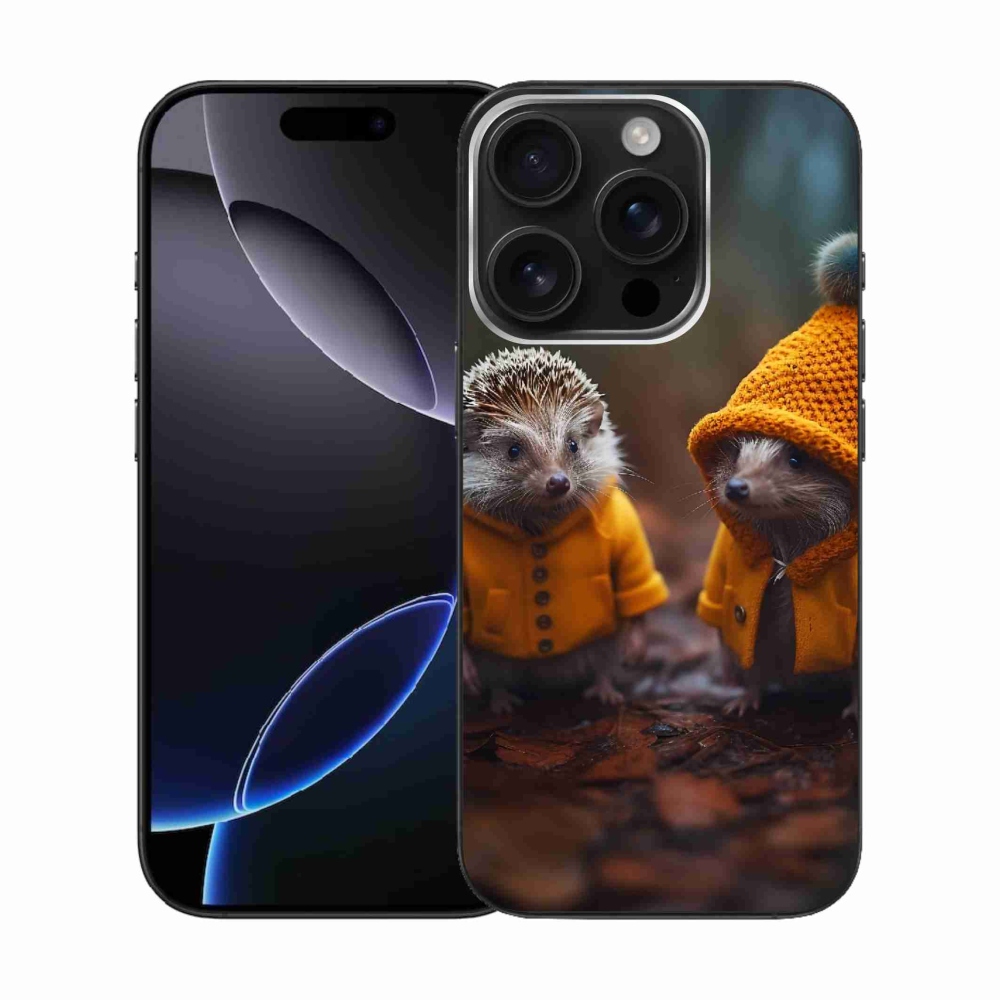 Gélový kryt mmCase na iPhone 16 Pro - ježkovia