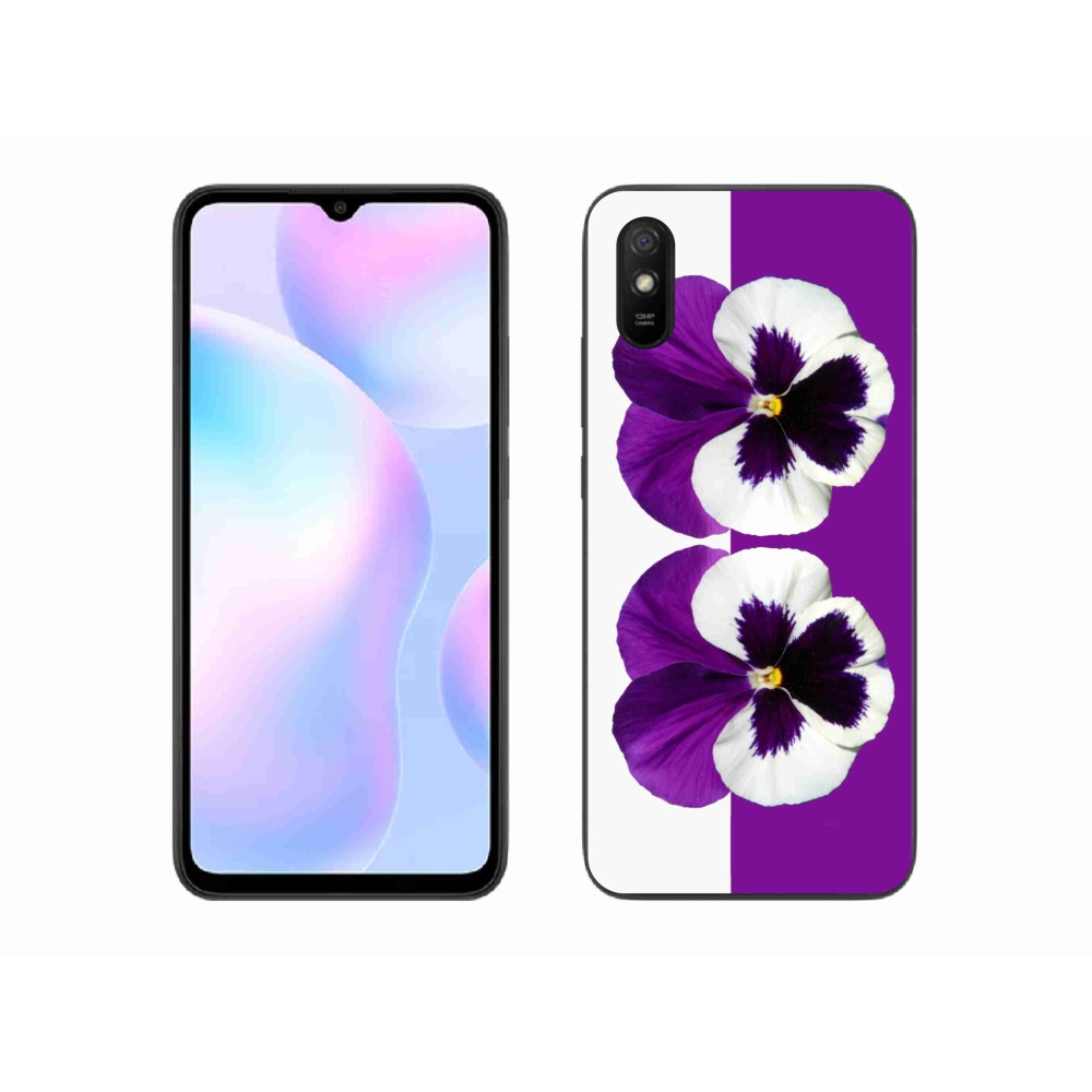 Gélový kryt mmCase na Xiaomi Redmi 9AT - fialovobiely kvet