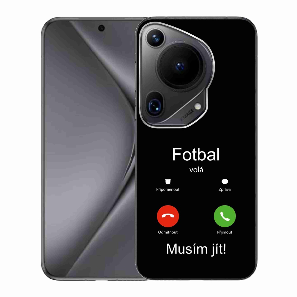 Gélový kryt mmCase na Huawei Pura 70 Ultra - futbal volá čierne pozadie
